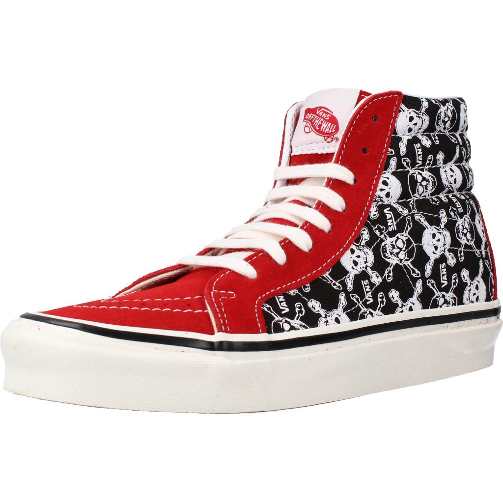 vans mid top hombre rojas