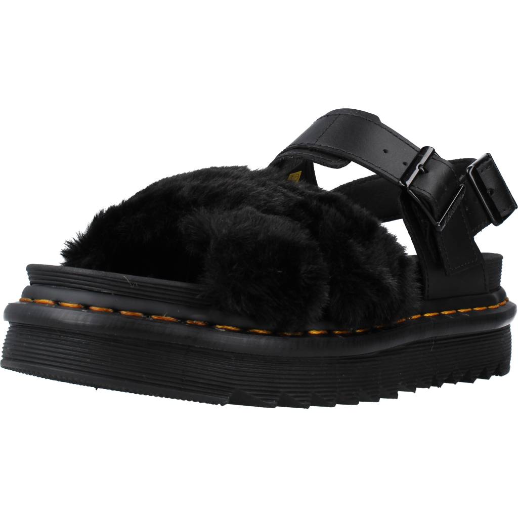 Pre-owned Dr. Martens' Sandalen/sandaletten Dr. Martens Voss Ii Fluffy 106279 Schwarz