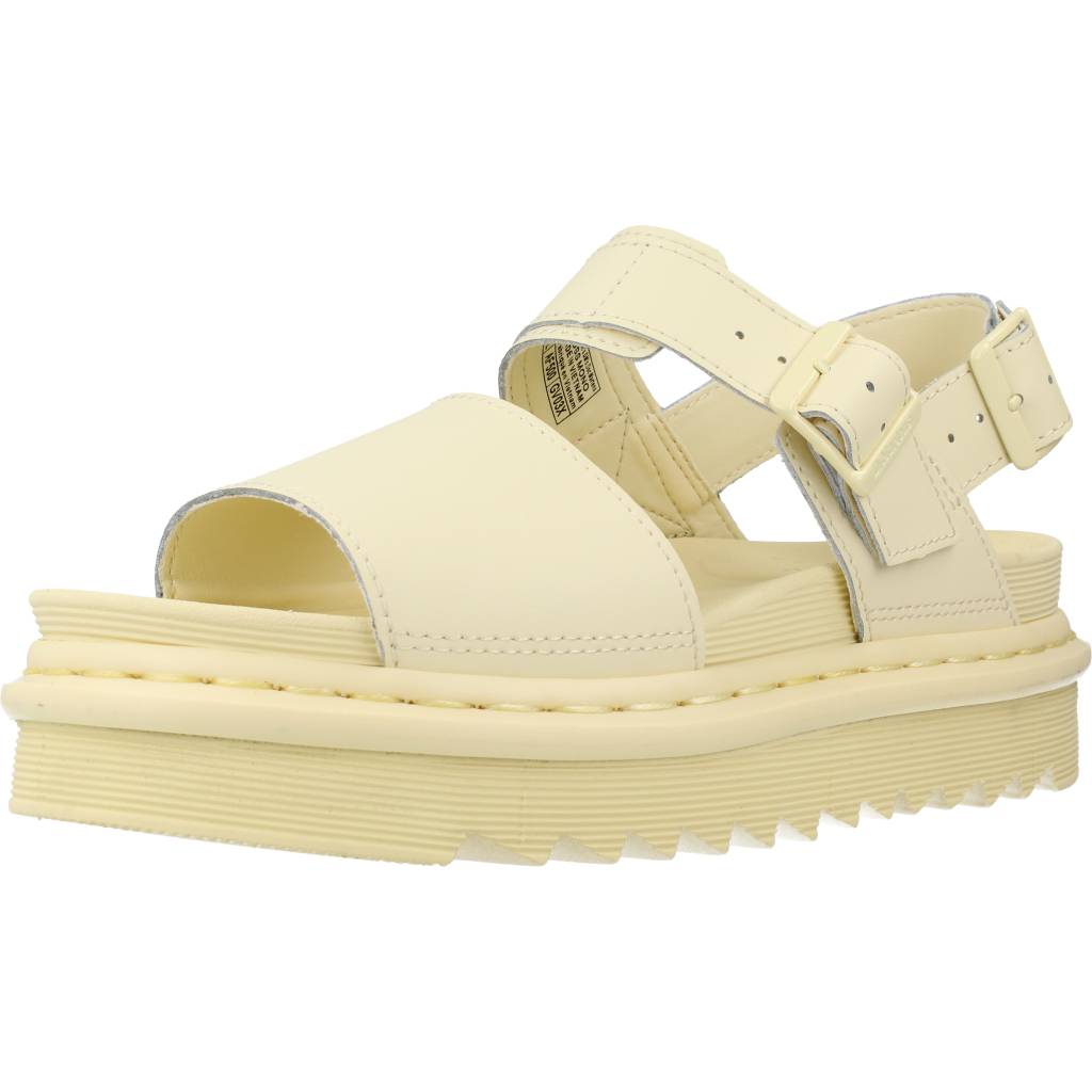 Pre-owned Dr. Martens' Sandalen/sandaletten Dr. Martens Voss Mono Toile Cream Hydr 119643 Gelb