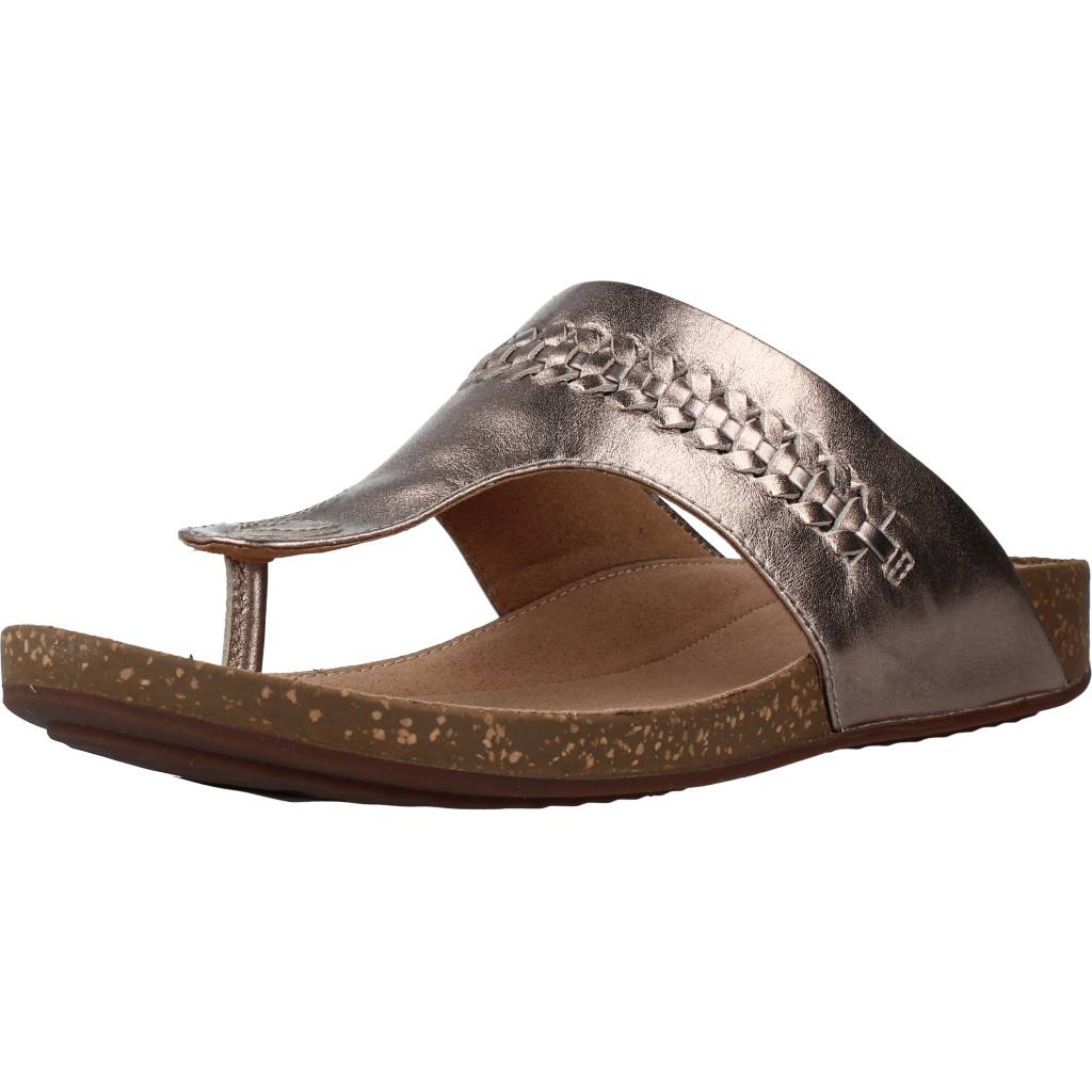 Pre-owned Clarks Sandalen/sandaletten  Un Perri Vibe Metallic 107211 Gold