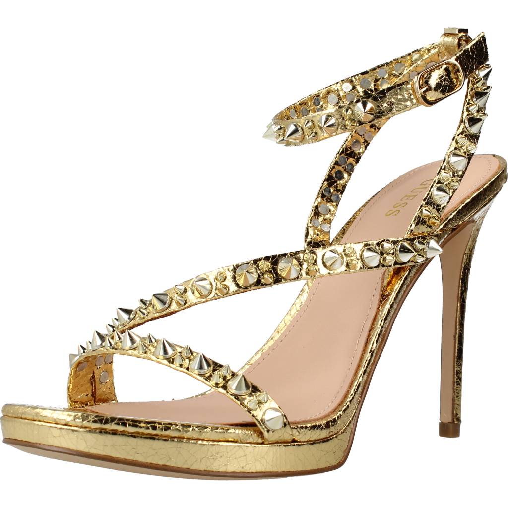 Pre-owned Guess Sandalen/sandaletten  Fl6kih Lel03 119368 Gold