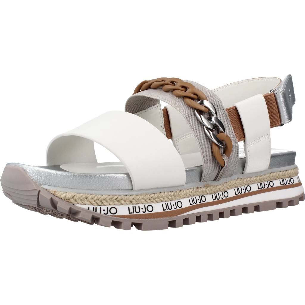 Pre-owned Liu •jo Sandalen/sandaletten Liu-jo Wonder Sandal 37 117495 Weiss