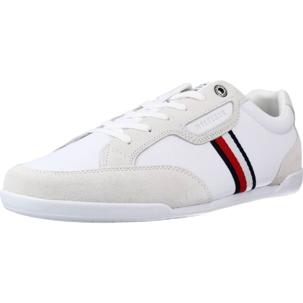 Pre-owned Tommy Hilfiger Herren Sportschuhe  Corporate Mix Leather Cu 118239 Weiss