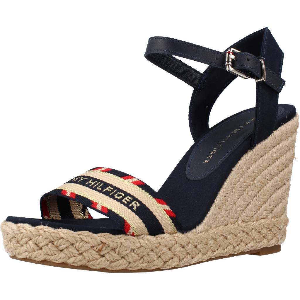 Pre-owned Tommy Hilfiger Sandalen/sandaletten  Fw0fw06295 118302 Blau